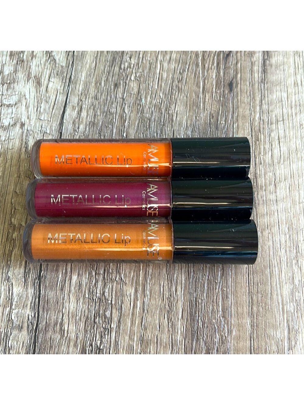 Set of 3 Amuse Metallic Lipgloss